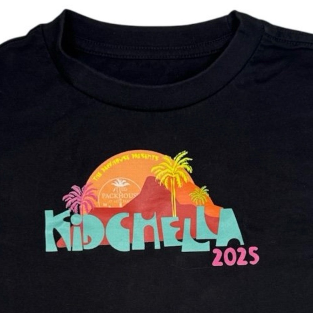 Kidschella 2025 Graphic Tee Youth Size 10 Black Palm Springs Festival Shirt